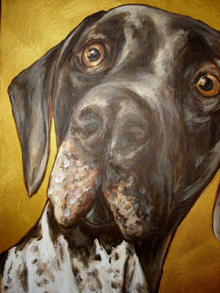 Original Dogs Painting by Ann Abel Iseux