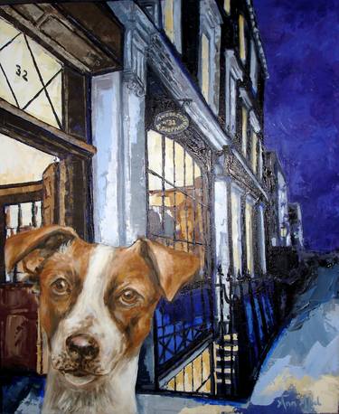 Original Fine Art Dogs Paintings by Ann Abel Iseux