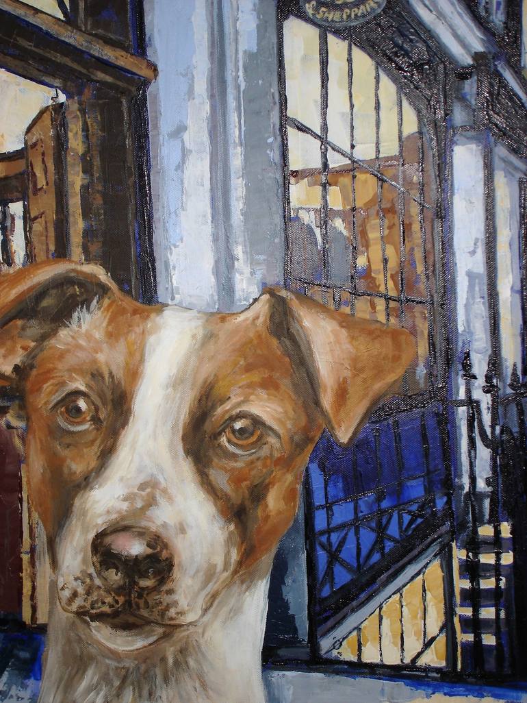 Original Fine Art Dogs Painting by Ann Abel Iseux