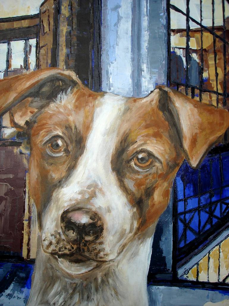 Original Dogs Painting by Ann Abel Iseux