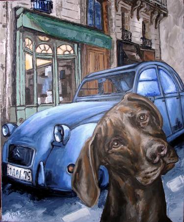 Original Dogs Paintings by Ann Abel Iseux