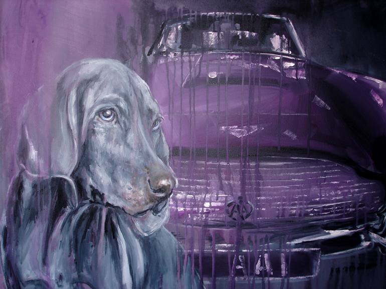 Original Dogs Painting by Ann Abel Iseux