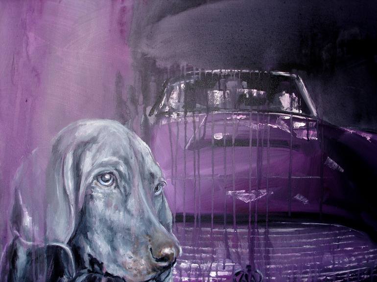 Original Figurative Dogs Painting by Ann Abel Iseux