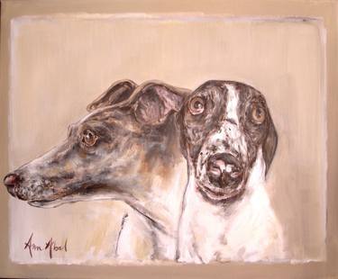 Original Dogs Paintings by Ann Abel Iseux