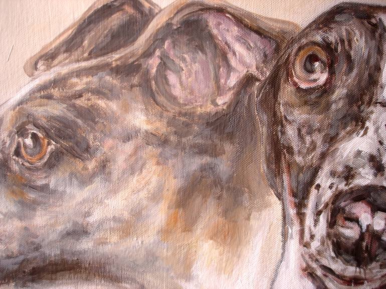 Original Figurative Dogs Painting by Ann Abel Iseux