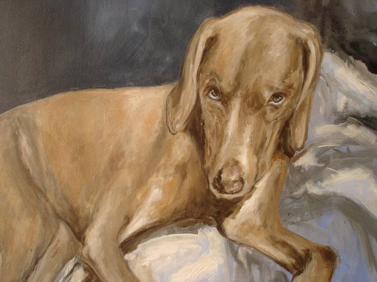 Original Figurative Dogs Painting by Ann Abel Iseux