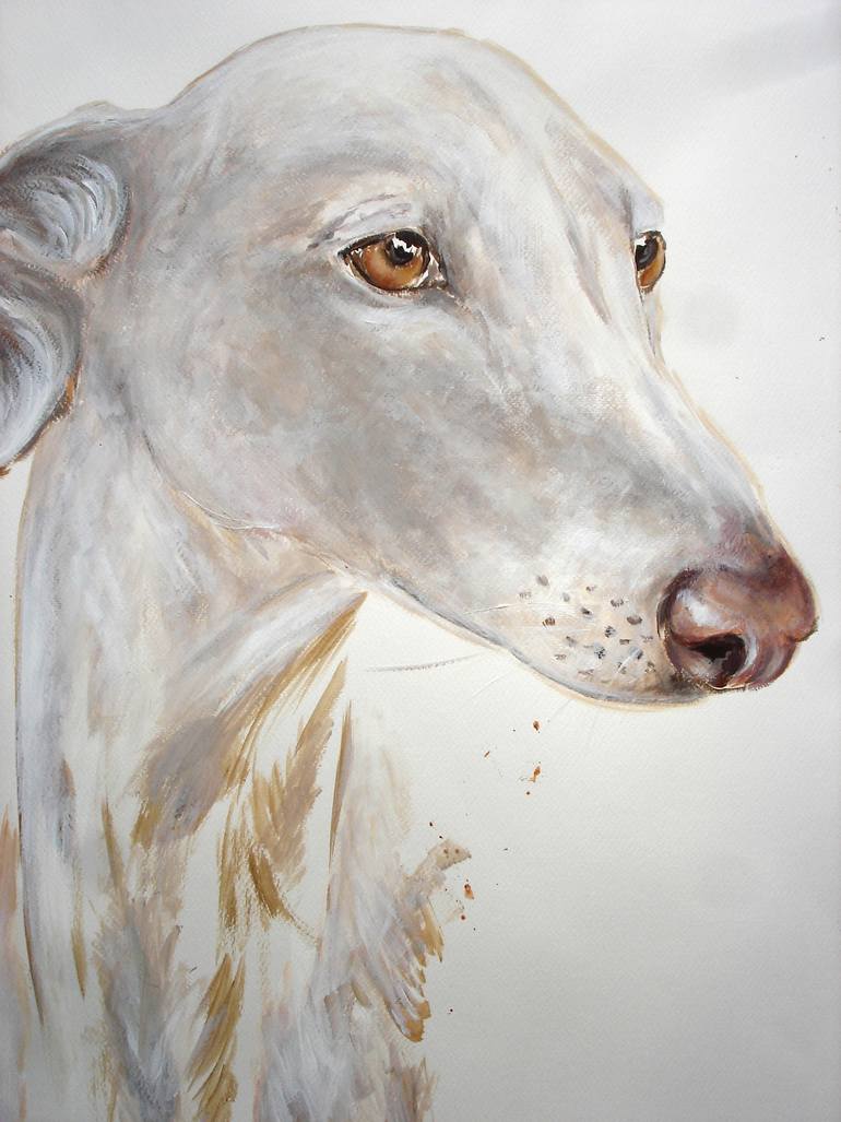 Original Figurative Dogs Painting by Ann Abel Iseux