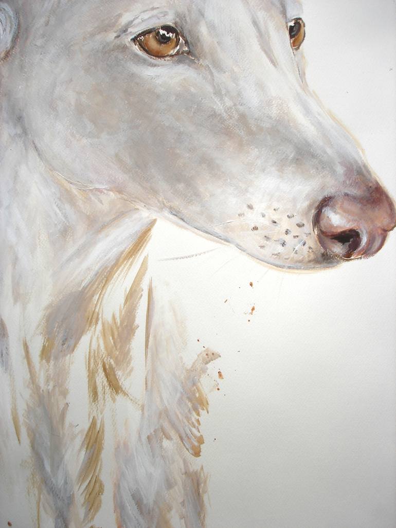 Original Figurative Dogs Painting by Ann Abel Iseux