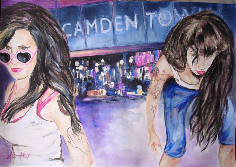 Original Figurative Celebrity Paintings by Ann Abel Iseux