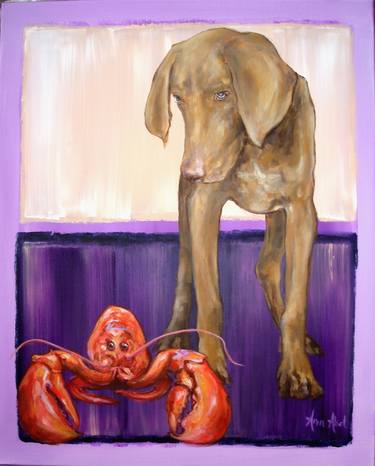 Original Dogs Paintings by Ann Abel Iseux