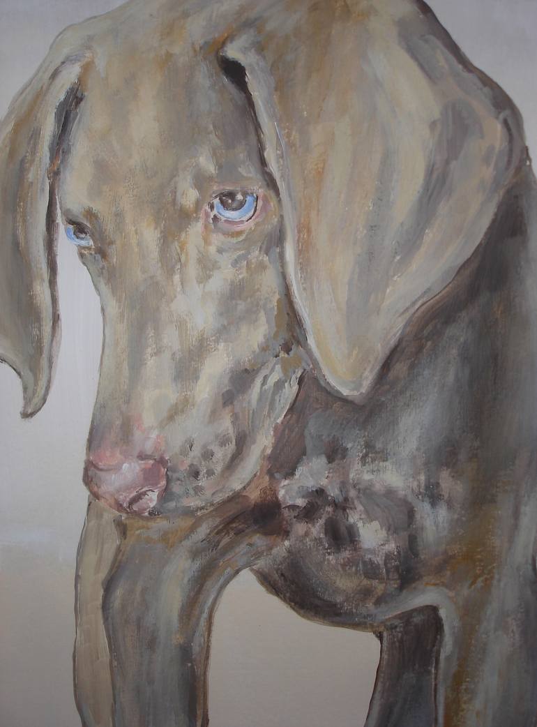 Original Figurative Dogs Painting by Ann Abel Iseux