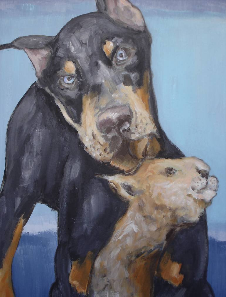 Original Other Dogs Painting by Ann Abel Iseux