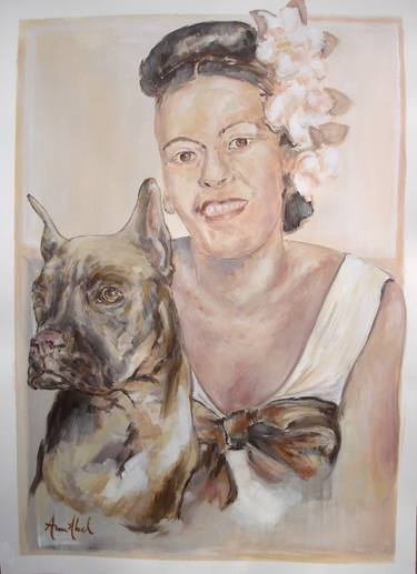 Billie Holiday and 'Mister'. Sketch. thumb