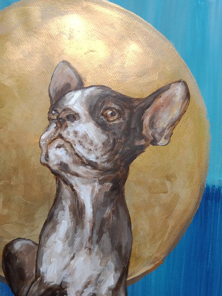 Original Portraiture Dogs Painting by Ann Abel Iseux