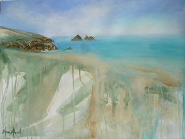 Original Minimalism Seascape Paintings by Ann Abel Iseux