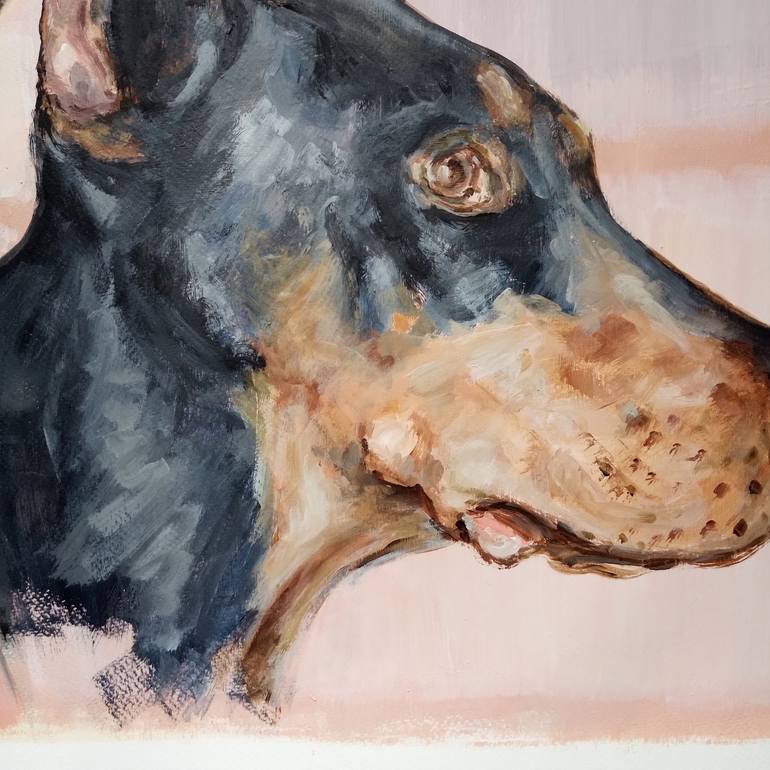 Original Figurative Dogs Painting by Ann Abel Iseux