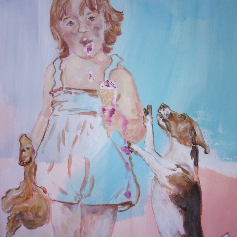 Original Children Painting by Ann Abel Iseux