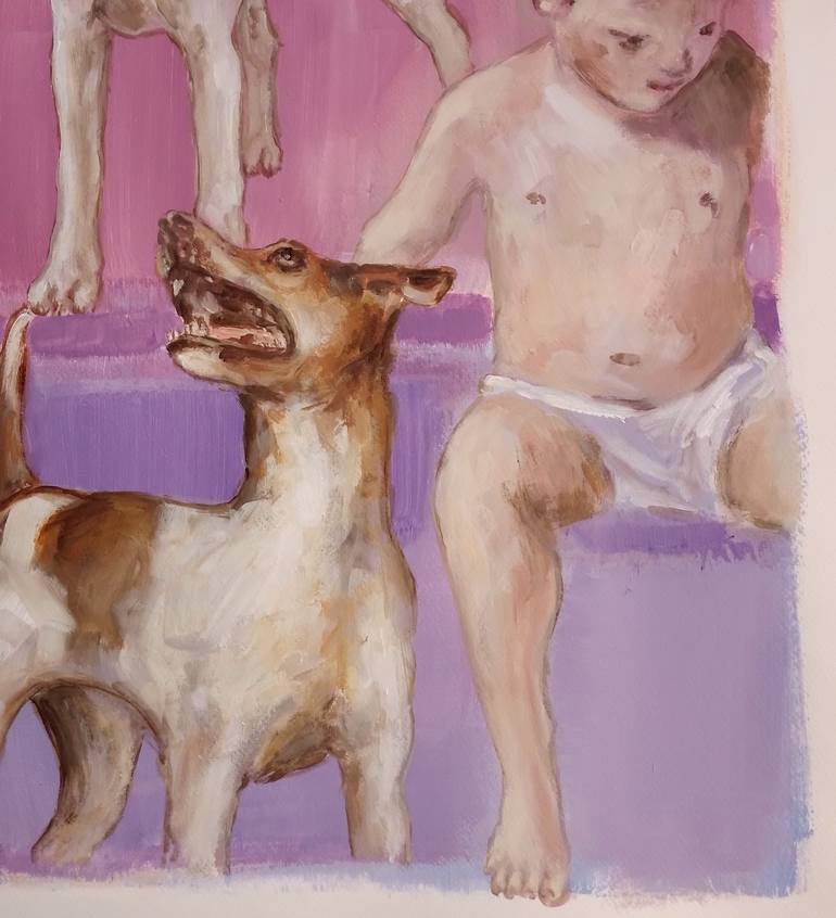 Original Children Painting by Ann Abel Iseux