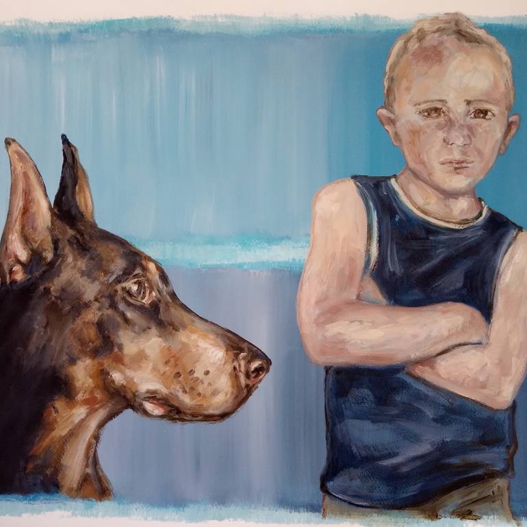 Original Figurative Children Painting by Ann Abel Iseux