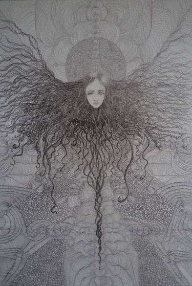 Original Surrealism Fantasy Drawings by Iram Lopez Cruz