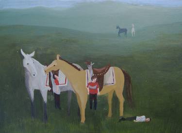 Print of Horse Paintings by Alexandra Bastias Castaño