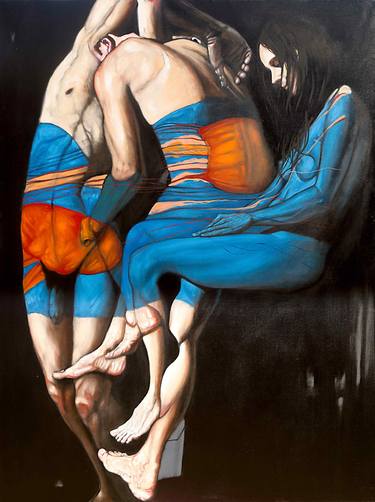 Original Figurative Body Paintings by Paride Gitone Di Stefano