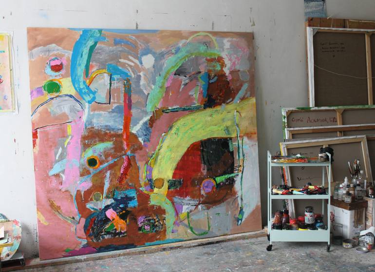 Original Abstract Expressionism Abstract Painting by Sergiy Dekalyuk