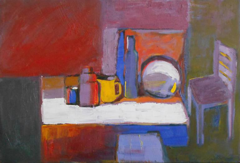 Still life with chair Painting by Sergiy Dekalyuk | Saatchi Art