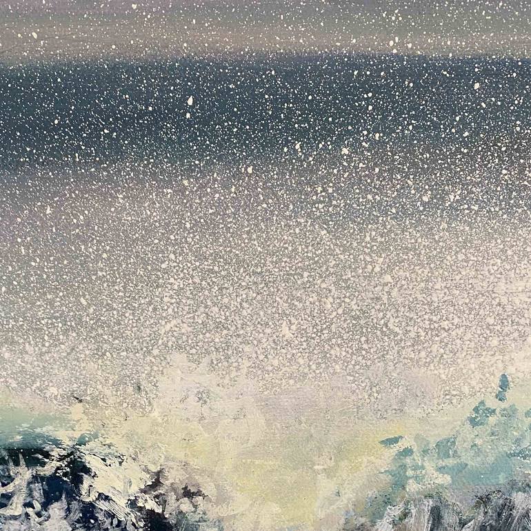 Original Contemporary Seascape Painting by Dennis Crayon