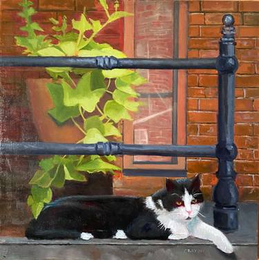 Original Realism Cats Paintings by Dennis Crayon