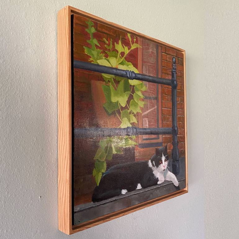 Original Realism Cats Painting by Dennis Crayon