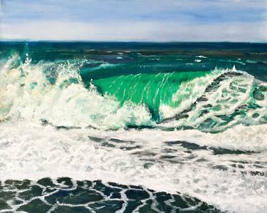 Original Impressionism Seascape Paintings by Dennis Crayon