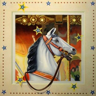 Original Documentary Horse Paintings by Dennis Crayon