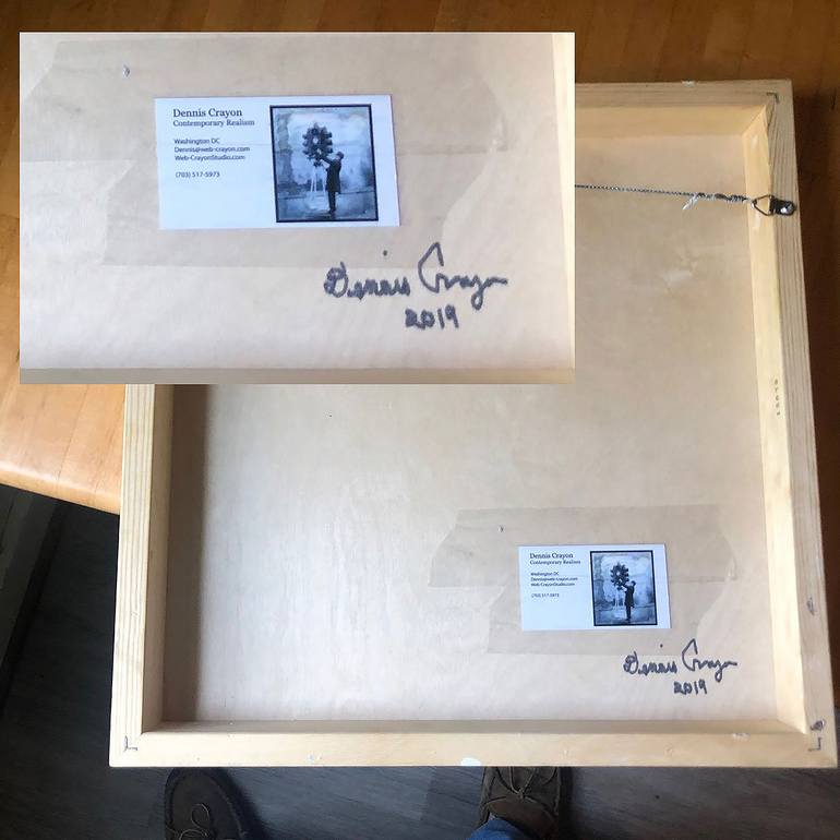 Original Documentary Beach Painting by Dennis Crayon