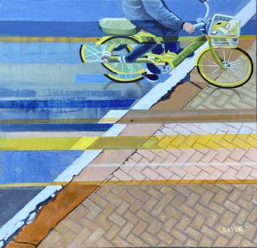 Print of Expressionism Bicycle Paintings by Dennis Crayon