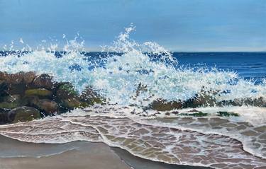 Print of Fine Art Beach Paintings by Dennis Crayon