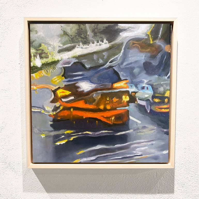 Original Impressionism Automobile Painting by Dennis Crayon