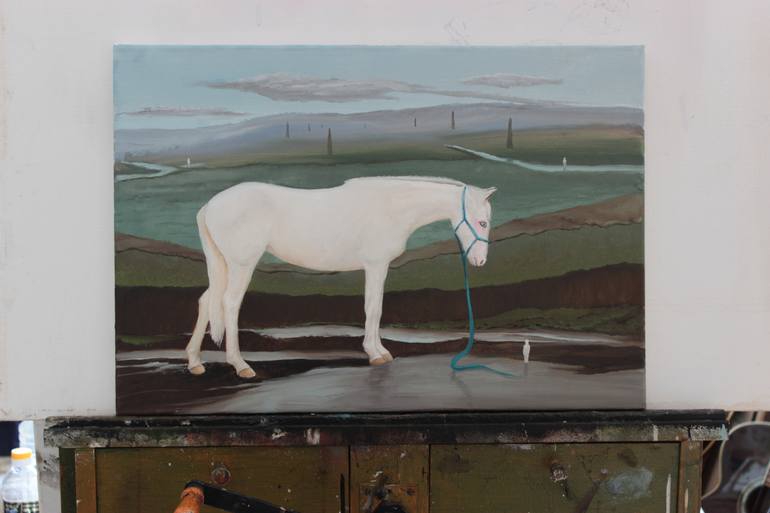 Original Folk Animal Painting by Gyula Szabo