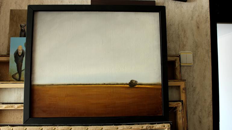Original Modernism Landscape Painting by Gyula Szabo