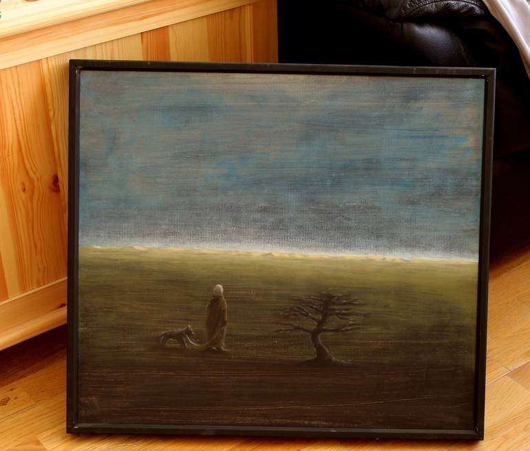 Original Surrealism Landscape Painting by Gyula Szabo