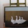 Geese, 42,5x33,8x1 inch (108x86x3 cm) - oil on canvas - 2015