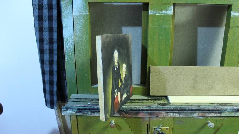 Original Portraiture Politics Painting by Gyula Szabo