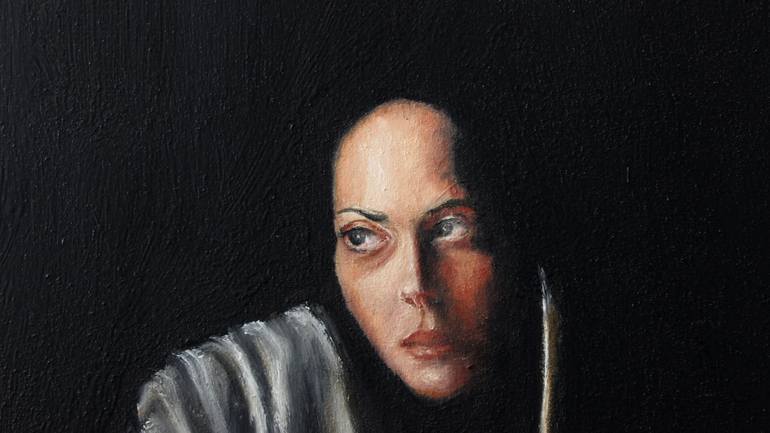 Original Realism Religion Painting by Gyula Szabo