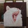 Yawning Cat - 36x33,5x1 inch (91x85x3 cm) - oil on canvas - 2016