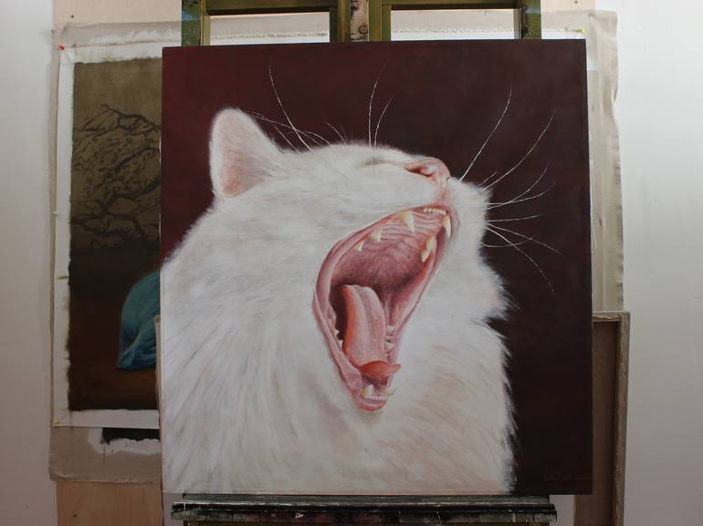 Original Photorealism Animal Painting by Gyula Szabo