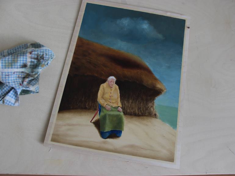 Original Fine Art Beach Painting by Gyula Szabo
