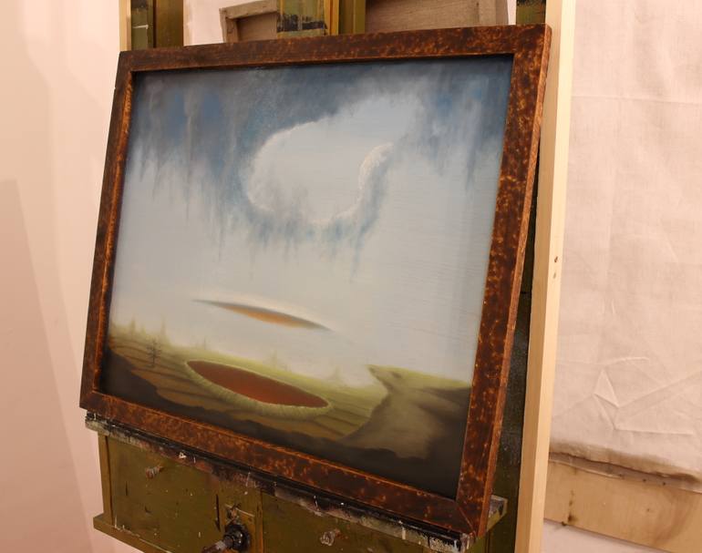 Original Expressionism Landscape Painting by Gyula Szabo