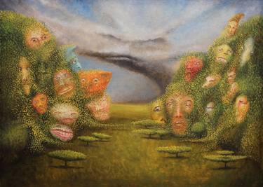 Print of Surrealism Garden Paintings by Gyula Szabo