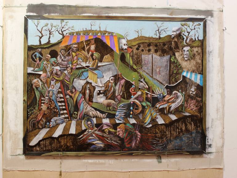 Original Expressionism Culture Painting by Gyula Szabo