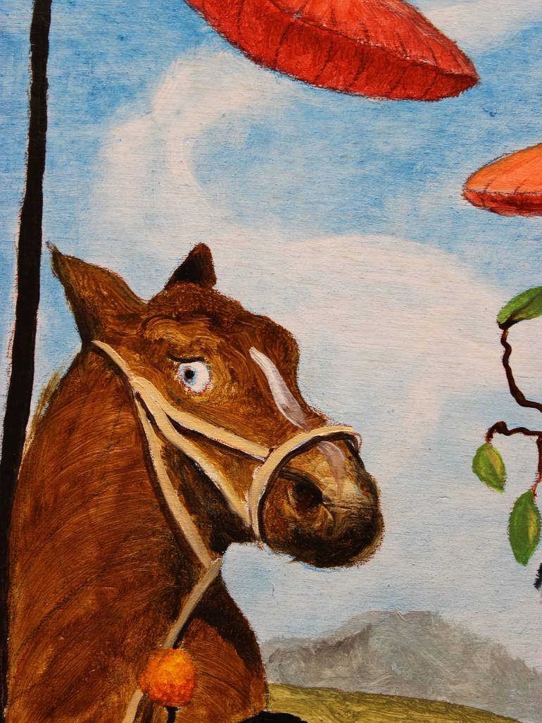Original Horse Painting by Gyula Szabo